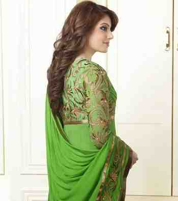 Rich fenchy chifon(deep green)