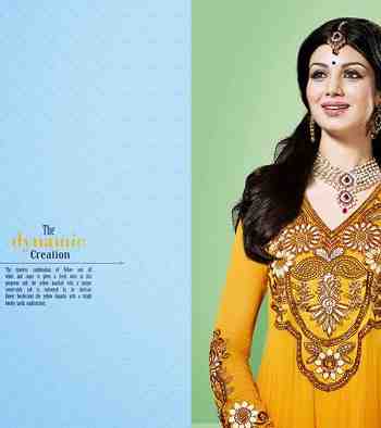Yellow Chiffon Three piece 