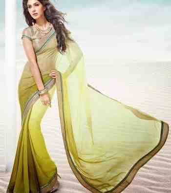 Exclusive Faux Chiffon sharee